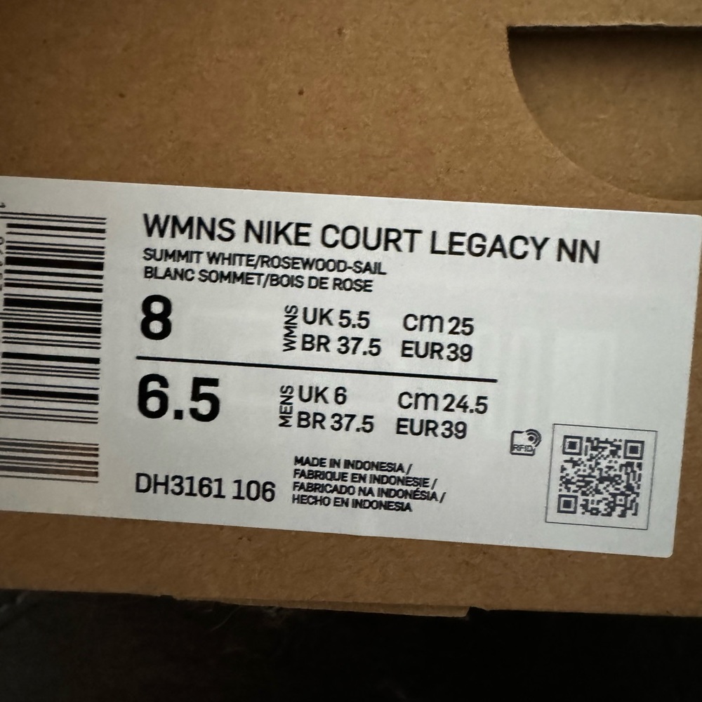 Nike court legacy, never worn still have tags and box.